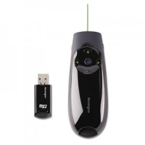 Kensington KMW72426 Presenter Expert Green Laser Wireless Presenter, Class 2, Black