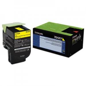 Lexmark 70C1XY0 70C1XY0 (LEX-701XY) Extra High-Yield Toner, 4000 Page-Yield, Yellow