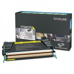 Lexmark X748H1YG X748H1YG High-Yield Toner, 10000 Page-Yield, Yellow