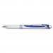 Pentel PENBLN75PWC EnerGel RTX Retractable Liquid Gel Pen, .5mm, White/Blue Barrel, Blue Ink