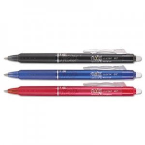 Pilot 31467 FriXion Clicker Erasable Gel Ink Retractable Pen, Assorted Ink, .7mm, 3/Pack