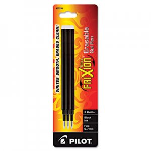 Pilot 77330 Refill for FriXion Erasable Gel Ink Pen, Black, 3/Pk