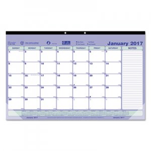 Brownline C181700 Monthly Desk Pad Calendar, 17 3/4 x 10 7/8, 2017