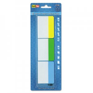 Redi-Tag 31080 Write-On Self-Stick Index Tabs, 1 1/2 x 2, Blue, Green, Yellow, 30/Pack