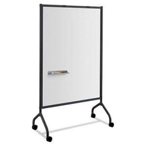 Safco SAF8511BL Impromptu Magnetic Whiteboard Collaboration Screen, 42w x 21.5d x 72h, Black/White