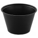 Dart DCCP400BLK Polystyrene Portion Cups, 4oz, Black, 250/Bag, 10 Bags/Carton