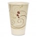 Dart SCCR12NSYM Symphony Treated-Paper Cold Cups, 12oz, White/Beige/Red, 100/Bag, 20 Bags/Carton