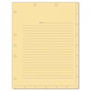 Tabbies 54519 Medical Chart Index Divider Sheets, 8-1/2 x 11, Manila, 400/Box