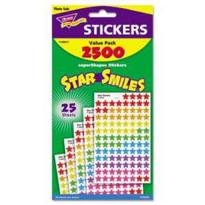 TREND TEPT46917 Sticker Assortment Pack, Smiling Star, 2500 per Pack