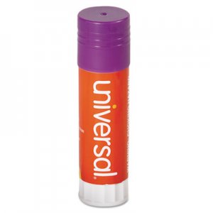 Universal UNV74752 Glue Stick, 1.3 oz, Applies Purple, Dries Clear, 12/Pack