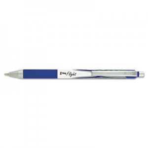 Zebra ZEB21920 Z-Grip Flight Retractable Ballpoint Pen, 1.2mm, Blue Ink, White Barrel, Dozen