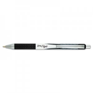 Zebra ZEB21910 Z-Grip Flight Retractable Ballpoint Pen, 1.2mm, Black Ink, White Barrel, Dozen