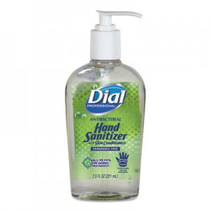 Dial Professional DIA01585 Antibacterial with Moisturizers Gel Hand Sanitizer, 7.5oz Pump Bottle, 12/Carton