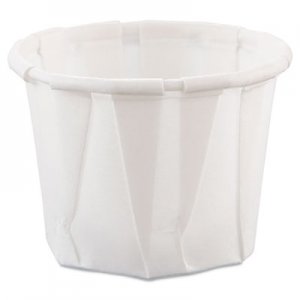 Dart SCC075 Paper Portion Cups, .75oz, White, 250/Bag, 20 Bags/Carton