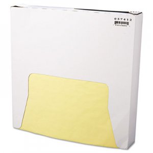 Bagcraft BGC057412 Grease-Resistant Wrap/Liner, 12 x 12, Yellow, 1000/Box, 5 Boxes/Carton