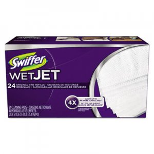 Swiffer 08443 WetJet System Refill Cloths, 11.3" x 5.4", White, 24/Box