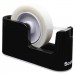 Scotch MMMC24 Heavy Duty Weighted Desktop Tape Dispenser, 1"/3" Core, Plastic, Black