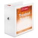 Cardinal 32150 Treated Binder ClearVue Locking Slant-D Ring Binder, 5" Cap, 11 x 8 1/2, White