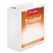 Cardinal 32140 Treated Binder ClearVue Locking Slant-D Ring Binder, 4" Cap, 11 x 8 1/2, White