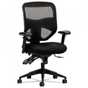 basyx VL532MM10 VL532 Series Mesh High-Back Task Chair, Mesh Back, Padded Mesh Seat, Black