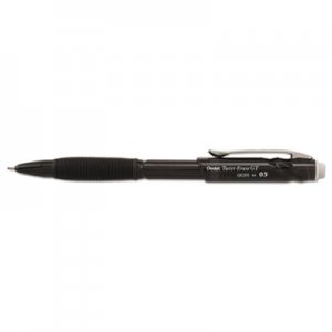 Pentel PENQE205A Twist-Erase GT Pencils, 0.5 mm, HB (#2.5), Black Lead, Black Barrel