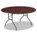 Iceberg 55264 Premium Wood Laminate Folding Table, 60 Dia. x 29h, Mahogany Top/Gray Base