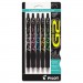 Pilot PIL31373 G2 Fashion Premium Retractable Gel Pen, 0.7mm, Black Ink, Assorted Barrel, 5/Set