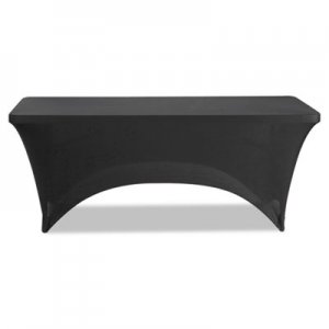 Iceberg 16521 Stretch-Fabric Table Cover, Polyester/Spandex, 30" x 72", Black