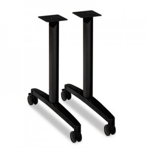 HON MTLEG24CP Huddle T-Leg Base for 24" and 30" Deep Table Tops, Black