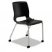 HON HONMG101ON Motivate Seating 4-Leg Stacking Chair, Onyx/Platinum, 2/Carton