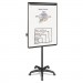 MasterVision EA4800055 Silver Easy Clean Dry Erase Mobile Presentation Easel, 44" to 75-1/4" High