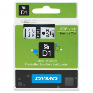 DYMO 41913 Black on White D1 Label Tape