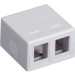 Black Box SMH-2 Value Line Surface-Mount Housing, 2-Port, White