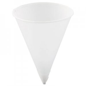 Dart SCC4R2050 Cone Water Cups, Paper, 4oz, Rolled Rim, White, 200/Bag, 25 Bags/Carton
