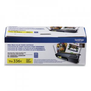 Brother BRTTN336Y TN336Y High-Yield Toner, 3,500 Page-Yield, Yellow