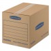 Bankers Box 7713801 SmoothMove Basic Small Moving Boxes, 16l x 12w x 12h, Kraft/Blue, 25/BD