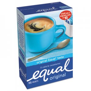Equal OFX20015445 Zero Calorie Sweetener, 1 g Packet, 115/Box