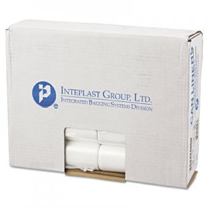 Inteplast Group IBSEC242406N Commercial Can Liners, Perforated Roll, 10gal, 24 x 24, Natural, 1000/Carton