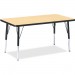 Berries 6478JCE011 Ht Maple Top Blk Edge Rect. Table