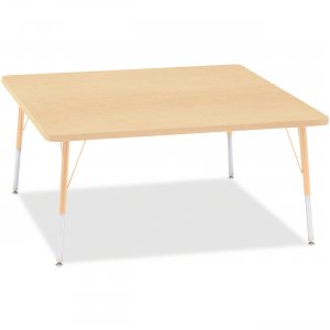 Berries 6418JCA251 Adult Height Maple Top/Edge Square Table