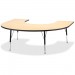 Berries 6445JCA011 Adult Black Edge Horseshoe Table