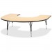 Berries 6445JCE011 Elementary Black Edge Horseshoe Table