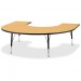 Berries 6445JCE210 Elementary Black Edge Horseshoe Table