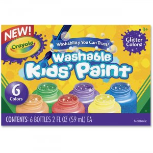 Crayola 542400 6-color Glitter Washable Kids Paint
