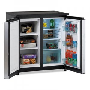 Avanti AVARMS551SS 5.5 CF Side by Side Refrigerator/Freezer, Black/Stainless Steel