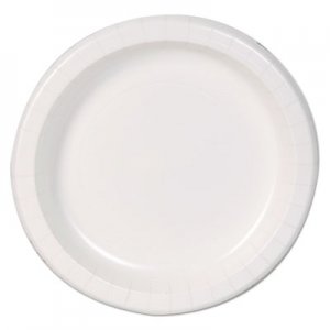 Dixie DBP09W Basic Paper Dinnerware, Plates, White, 8.5" Diameter, 125/Pack