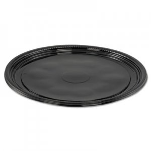 WNA WNAA512PBL Caterline Casuals Thermoformed Platters, PET, Black, 12" Diameter