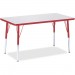 Berries 6478JCA008 Adult Height Color Edge Rectangle Table