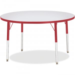 Berries 6468JCE008 Elem. Ht Gray Top Color Edge Rnd Table