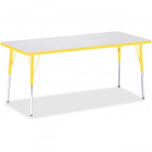 Berries 6413JCA007 Adult Height Color Edge Rectangle Table